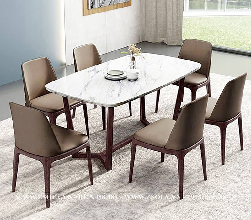 Chọn bộ bàn ăn 6 ghế hiện đại cho gia đình